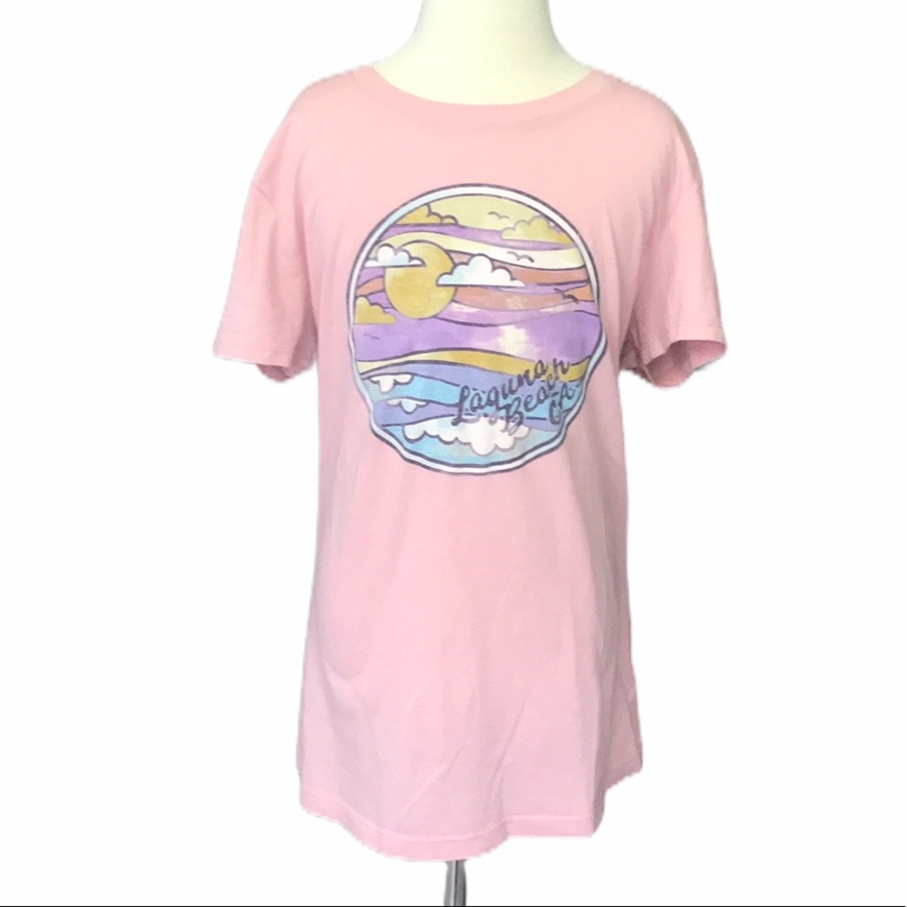 Dreamy Pink Sunset Aeropostale T-Shirt Summer medium